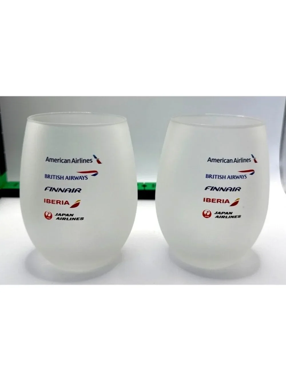 Stemless wine tumblers featuring logos oneworld alliance airlines New in box